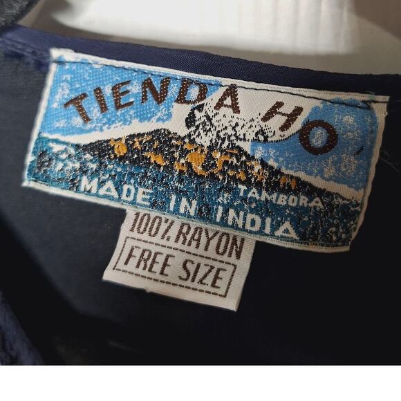 Tienda Ho Pant Top Set Floral Embroidered Lantern Mirrors Lagenlook Fairy Velvet - Picture 3 of 16